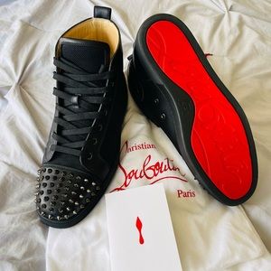 Christian Louboutins, Lou spikes Orlato Flat Calf/Jersey